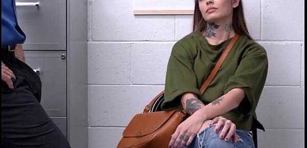  Tattooed redhead Vanessa Vega caught shoplifting groceries, banged by officer